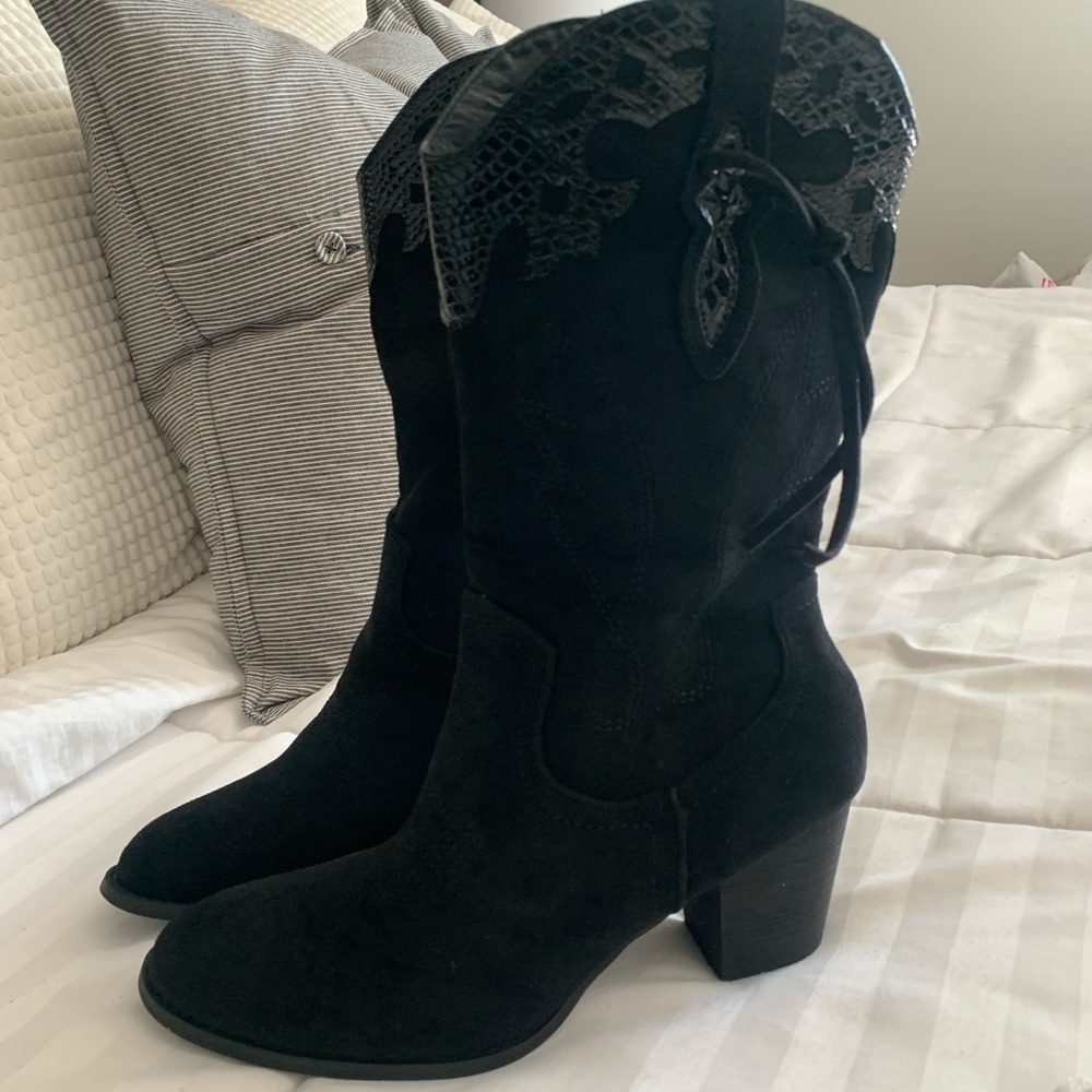 Brand New Sz 9 Western Cowboy Cowgirl Boots Embroidered Round Toe Cowboy Boot